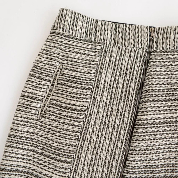 Judith & Charles Black and Cream 68% Linen Mini Skirt Size 6 - Picture 10 of 12